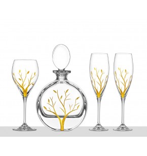 Σετ γάμου καράφα & 3 ποτήρια οικολογικό κρύσταλλο Capolavoro G070