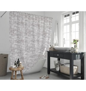 Υφασμάτινη κουρτίνα μπάνιου 180 χ 200 εκ. Max Home The Wall 1406