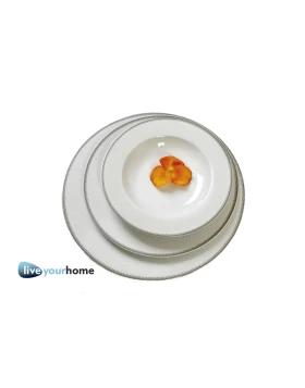 Σετ πιάτα φαγητού 72 τμχ Cryspo Trio Dalia