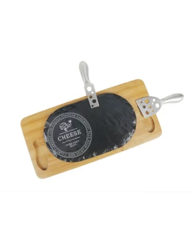 Πλατό σερβιρίσματος τυριών 34 εκ. Cryspo Trio 65.000.152 (7722)