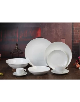 Σετ πιάτα φαγητού 20 τμχ Cryspo Trio White Dream