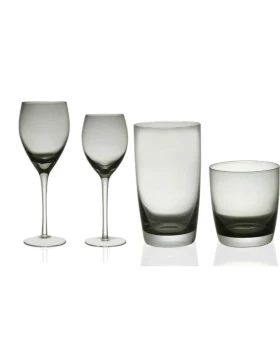 Σετ 24 ποτήρια Cryspo Trio Irid Smoke 