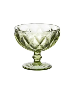 Ποτήρι παγωτού 310 ml Cryspo Trio Kare Green