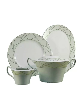 Σετ πιάτα φαγητού 72 τμχ Cryspo Trio Global  