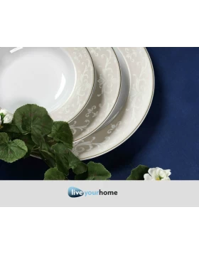 Σετ πιάτα φαγητού 72 τμχ Cryspo Trio Charlote Oro