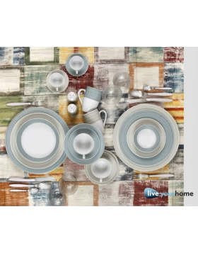 Σετ πιάτα φαγητού 20 τμχ πορσελάνη Cryspo Trio Πινελιές  