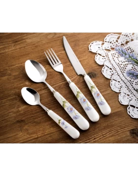 Σετ μαχαιροπήρουνα πορσελάνη 24 τμχ SPtableware Daisy Blue 