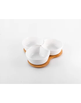Σετ 3 μπολ για ντιπ σε βάση bamboo Cryspo 65.000.141