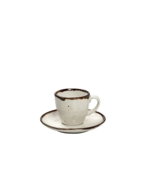 Φλυτζάνι πιατάκι espresso 90 ml πορσελάνη Espiel TLK112