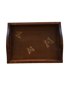 Ξύλινος δίσκος 43 εκ. Edelware Butterfly