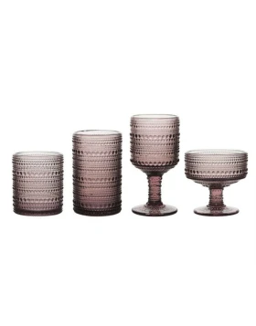 Σετ 24 φυσητά ποτήρια Home Fashion Drops Purple