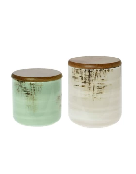 Σετ βάζα ζάχαρη καφέ Cryspo Trio Country Mix