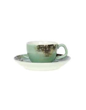 Φλυτζάνι πιάτο espresso 70 ml Cryspo Trio Country Green 