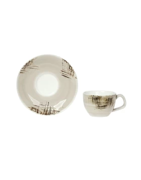 Φλυτζάνι πιάτο espresso 70 ml Cryspo Trio Country Beige