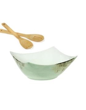 Σαλατιέρα πορσελάνη 25 εκ. Cryspo Trio Country Green