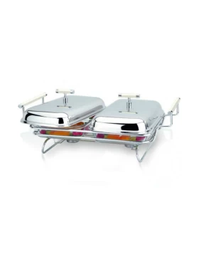 Δύο πυρίμαχα σκεύη σε ανοξείδωτη βάση Marva Home Chic 723004