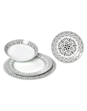 Σετ πιάτα φαγητού 20 τμχ πορσελάνη Cryspo Trio Nostro 9860
