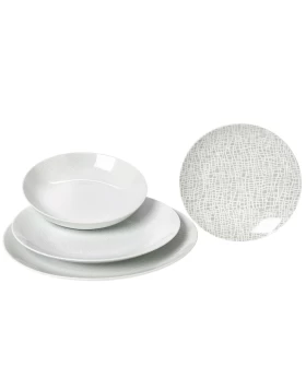 Σετ πιάτα φαγητού 20 τμχ πορσελάνη Cryspo Trio Fashion 9638