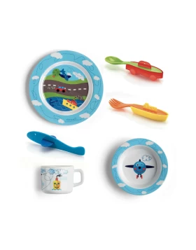 Παιδικό σετ φαγητού 6 τμχ μελαμίνη Guzzini Traffic 