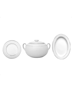 Σετ πιάτα φαγητού 30 τμχ Ionia Fiore Platin