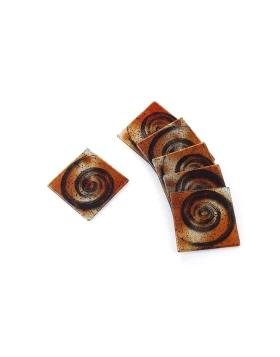 Σετ 6 σουβέρ 9 εκ.  Moda Mostra Spiral