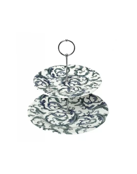 Εταζέρα - πιατέλα 2 επιπέδων πορσελάνη Espiel Λαχούρι RPK205K1