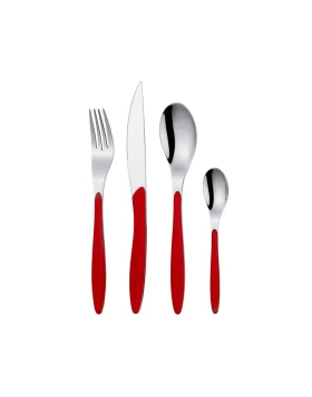 Σετ μαχαιροπήρουνα 24 τμχ Cryspo Trio Hoop Red