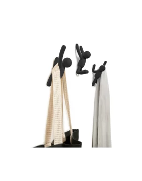 Κρεμάστρες Τοίχου Buddy (3 τμχ) Μαύρες Umbra 318165-040