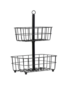 ΦΡΟΥΤΙΕΡΑ ΜΕΤΑΛ. 2 ΕΠΙΠΕΔ. ΜΑΥΡΟ 28Χ19Χ41ΕΚ. Espiel TAK113