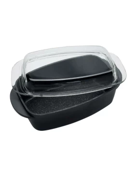 Γάστρα με επίστρωση πέτρας και καπάκι 40 εκ. Cryspo Trio Petra