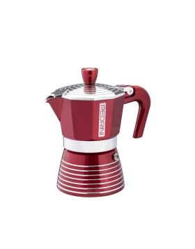 Καφετιέρα μπρίκι espresso 2 φλιτζανιών Pedrini Elegance Red