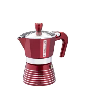 Καφετιέρα μπρίκι espresso 3 φλιτζανιών Pedrini Elegance Red