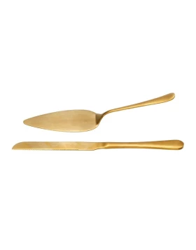 Σετ σερβιρίσματος τούρτας Cryspo Trio Durable Gold Matt