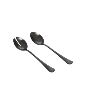 Ανοξείδωτο σετ σερβιρίσματος σαλάτας Cryspo Trio Durable Black Matt