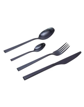 Σετ ανοξείδωτα μαχαιροπήρουνα 24 τμχ Cryspo Trio Durable Black matt