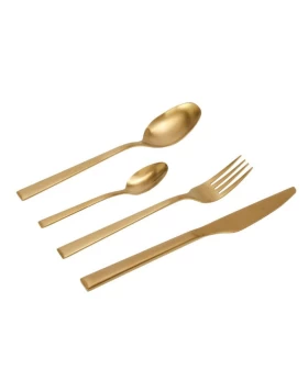 Σετ ανοξείδωτα μαχαιροπήρουνα 24 τμχ Cryspo Trio Durable Gold matt