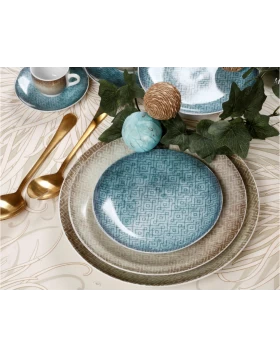 Σετ πιάτα φαγητού πορσελάνη 20 τμχ Cryspo Trio La Palma 