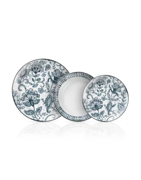Σετ πιάτα φαγητού πορσελάνη 20 τμχ Cryspo Trio Mediterraneo 