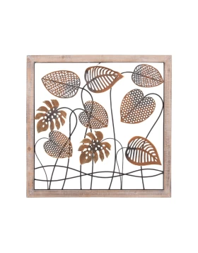 ΜΕΤΑΛΛΙΚΟ ΚΑΔΡΟ Flowers ΜΠΡΟΝΖΕ 80*4*80 FB Fylliana 128-92-015