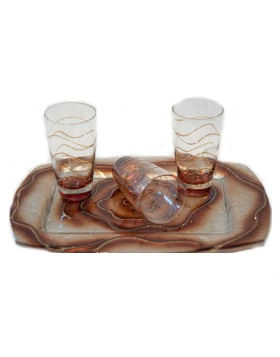 Σετ νερού 6 τεμ. σε δίσκο Moda Mostra Golden Sand 3911SG 