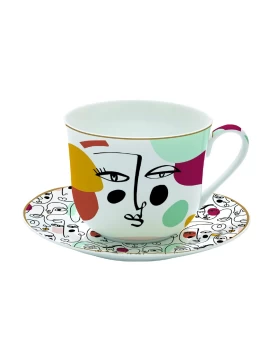 Κούπα πρωινού με πιατάκι 400 ml Easy Life 1454MODN