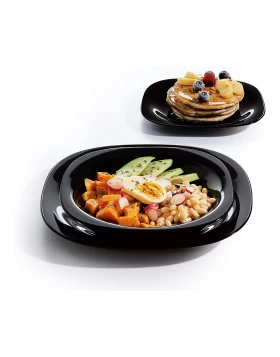 Σετ πιάτα 18 τμχ Luminarc Carine Black