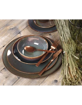 Σετ πιάτα φαγητού 20 τμχ πορσελάνη Cryspo Emerald 