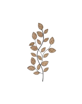 ΔΙΑΚΟΣΜΗΤΙΚΟ ΤΟΙΧΟΥ ΜΕΤΑΛΛΙΚΟ ΜΠΕΖ ΜΕ ΦΥΛΛΑ ΑΠΟ ΨΑΘΑ 43,5Χ91ΕΚ Espiel ICY126