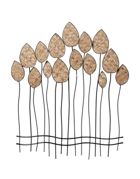 ΔΙΑΚΟΣΜΗΤΙΚΟ ΤΟΙΧΟΥ ΜΕΤΑΛΛΙΚΟ ΜΠΕΖ ΜΕ ΦΥΛΛΑ ΑΠΟ ΨΑΘΑ 66Χ78ΕΚ Espiel ICY125