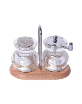 ΑΛΑΤΟΠΙΠΕΡΟ ΜΕ ΒΑΣΗ RUBBERWOOD 304SS/PMMA 12,5EK Espiel LHS303