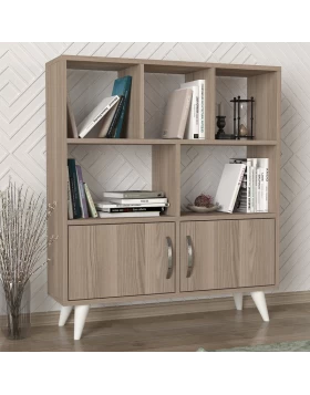 ΒΙΒΛΙΟΘΗΚΗ-ΡΑΦΙΕΡΑ Orbit GREY OAK 90*22*105 Fylliana 881-00-020