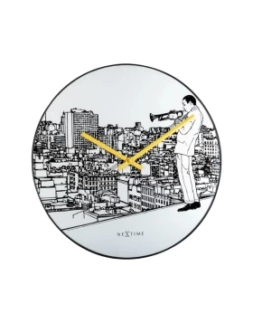 Ρολόι τοίχου 40 εκ. Nextime Trumpet City 8191