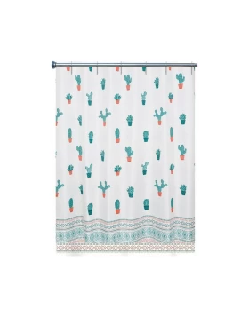Υφασμάτινη κουρτίνα μπάνιου 180 χ 200 εκ. Arvix Cactus 35447