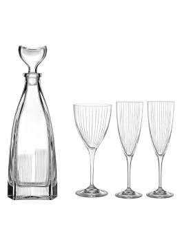 Σετ γάμου κρυστάλλινη καράφα & 3 ποτήρια Capolavoro 77